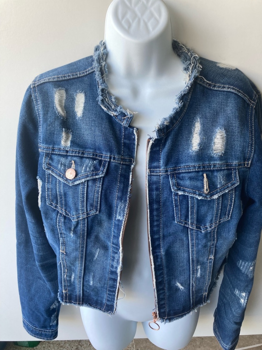 Classic Blue Denim Jacket - Women's Jean Jacket
